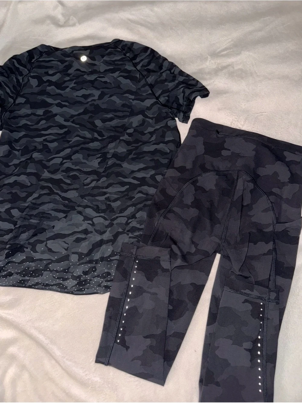 lululemon athletica Black Camouflage Performance Leggings